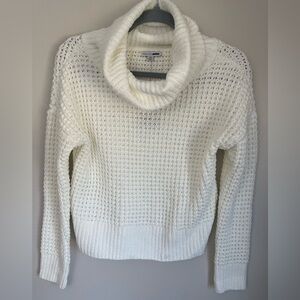 Fashion Nova Women’s‎ Cozy Days Cowl Turtleneck Sweater Ivory Chenille Size XS